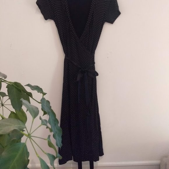Vintage black polka dot dress - Picture 2 of 3